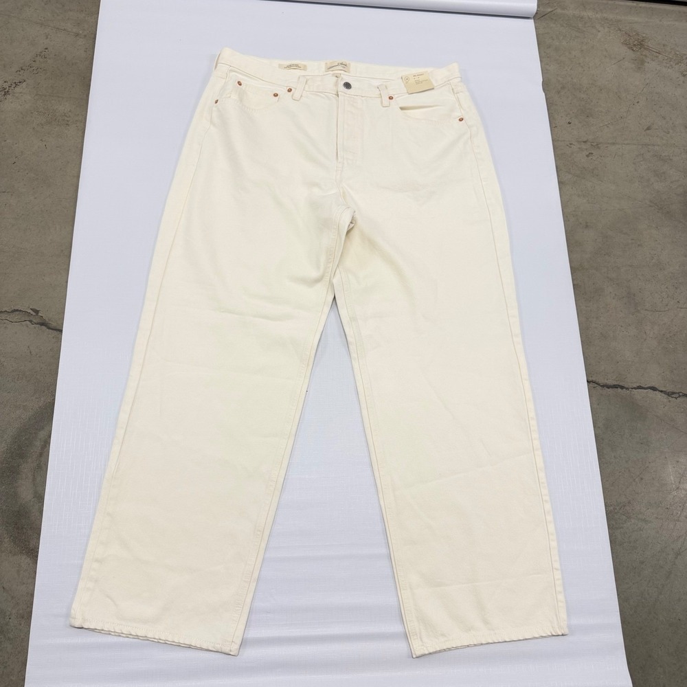 Universal Thread 90s Baggy Mid Rise Relaxed Jeans Cream Off White Size 16 Reg